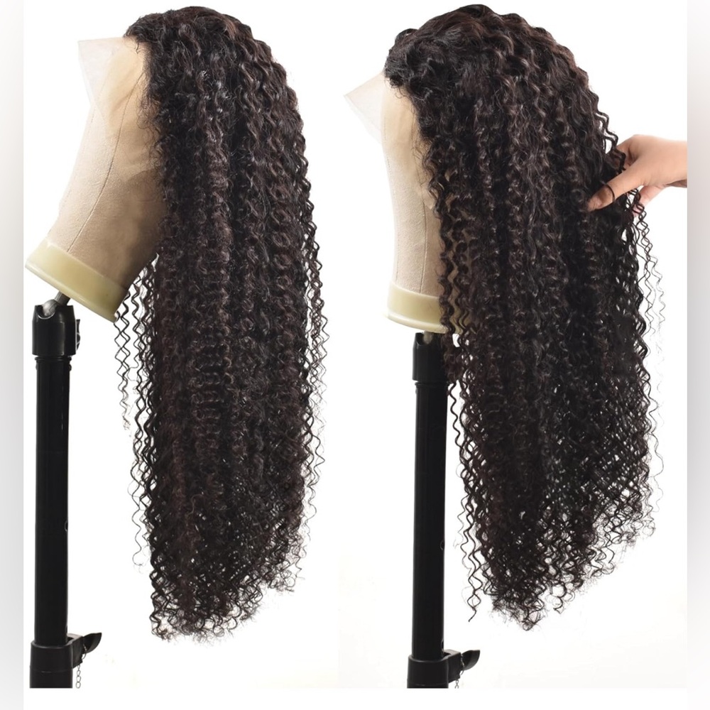 Human hair lace front wig deep curl✨ sold✨